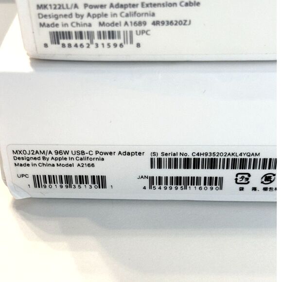 Apple 96W USB-C Power Adapter & Power Adapter Extension Cable Bundle-NIB - Picture 4 of 10